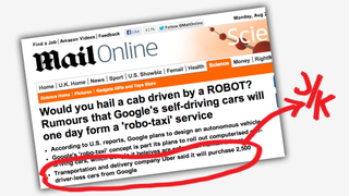 <i>Daily Mail</i> Duped By Fake Article About Google Selling Driverless Cars